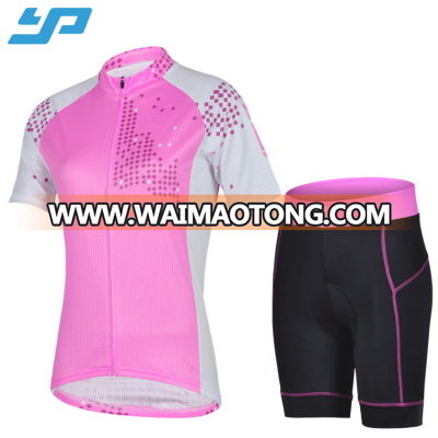 Full sublimation digital printing cycling jersey custom made short sleeve cycling wear for women