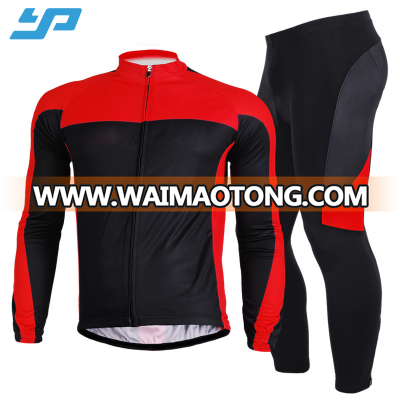 2016 pro team men's winter comfortable breathable long sleeve custom cycling clothing