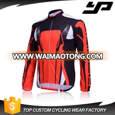 High quality sublimation print long sleeve professional custom design bike jacket